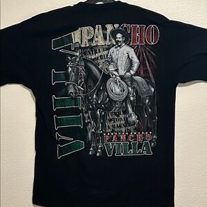 Black Pancho Villa Graphic Long Sleeve Tee